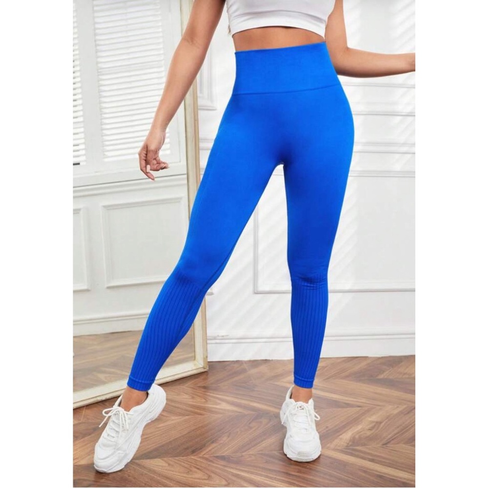 Target Seamless Leggings in Royal Blue Size Small Ribbed Stretch